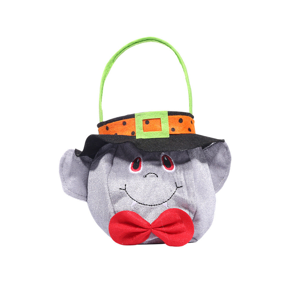 Halloween Cloth Candy Tote Bags – Pumpkin, Witch, Cat & Vampire Styles