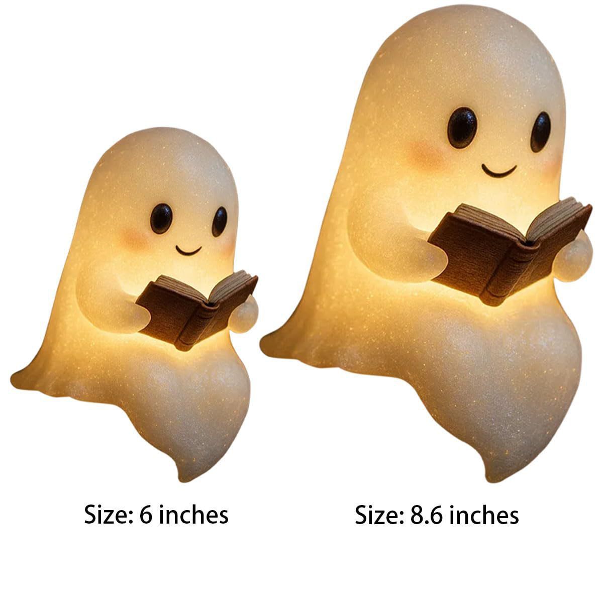 3D LED Ghost Night Light – Cute Resin Candlelight Lamp for Halloween & Home Décor