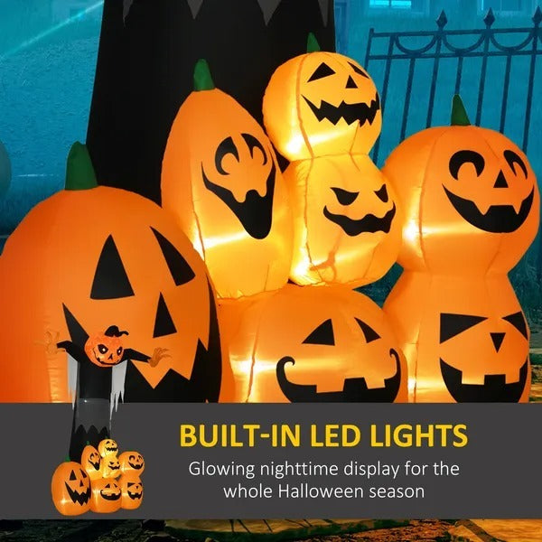 8ft Halloween Inflatable Outdoor Decoration with Built-In LED Lights – Waterproof & Easy Setup