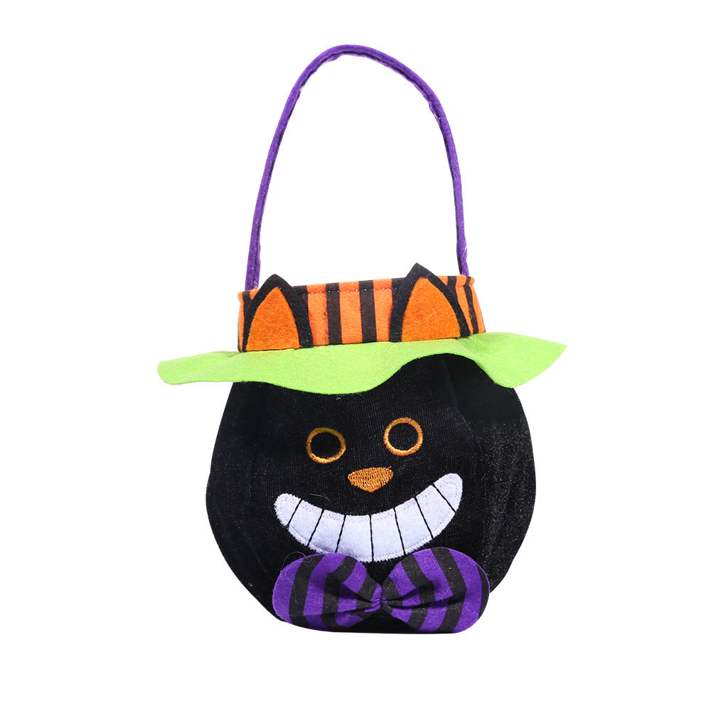 Halloween Cloth Candy Tote Bags – Pumpkin, Witch, Cat & Vampire Styles