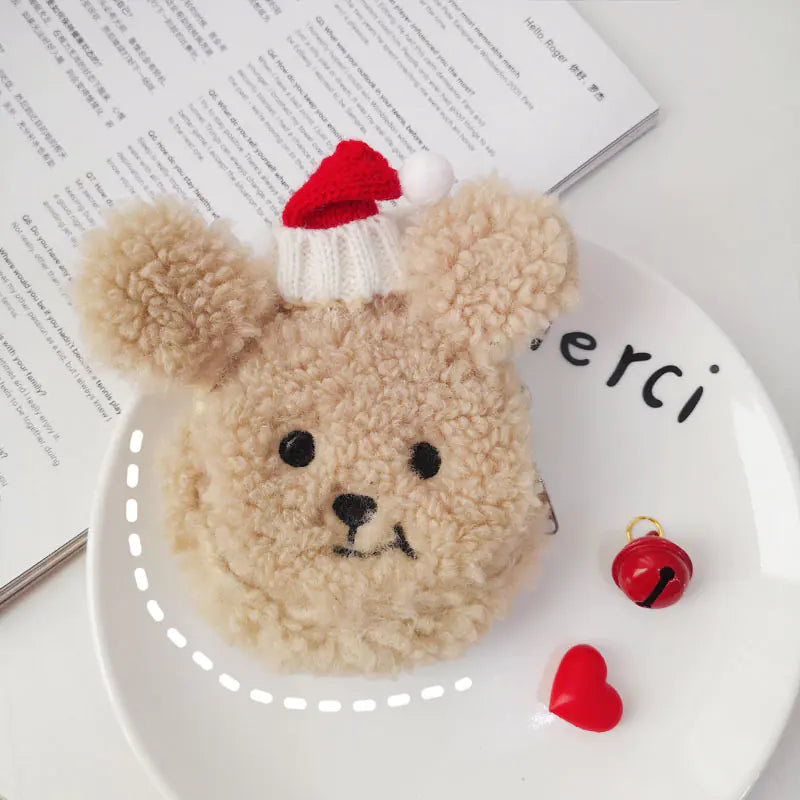 Plush Bear Coin Purse with Keychain Pendant