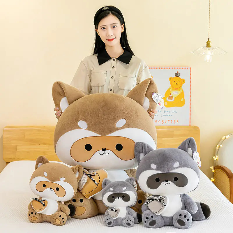 🦝 Raccoon Plush Toy – Soft, Snuggly, and Full of Charm
