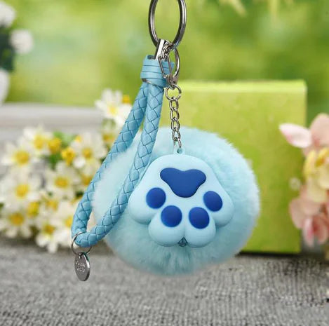 🐾 Cat Paw Plush Keychain – Cute, Soft & Purr-fectly Practical