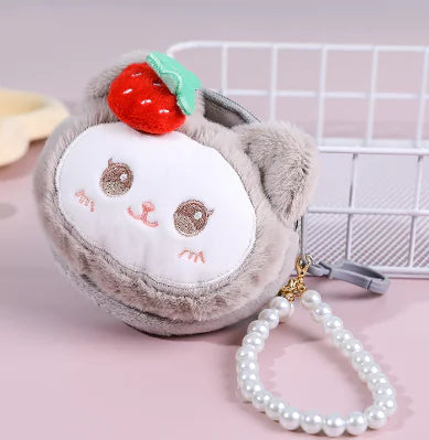 🍓 Cute Pet Coin Purse Plush Pendant – Whimsical, Soft & Sweetly Practical